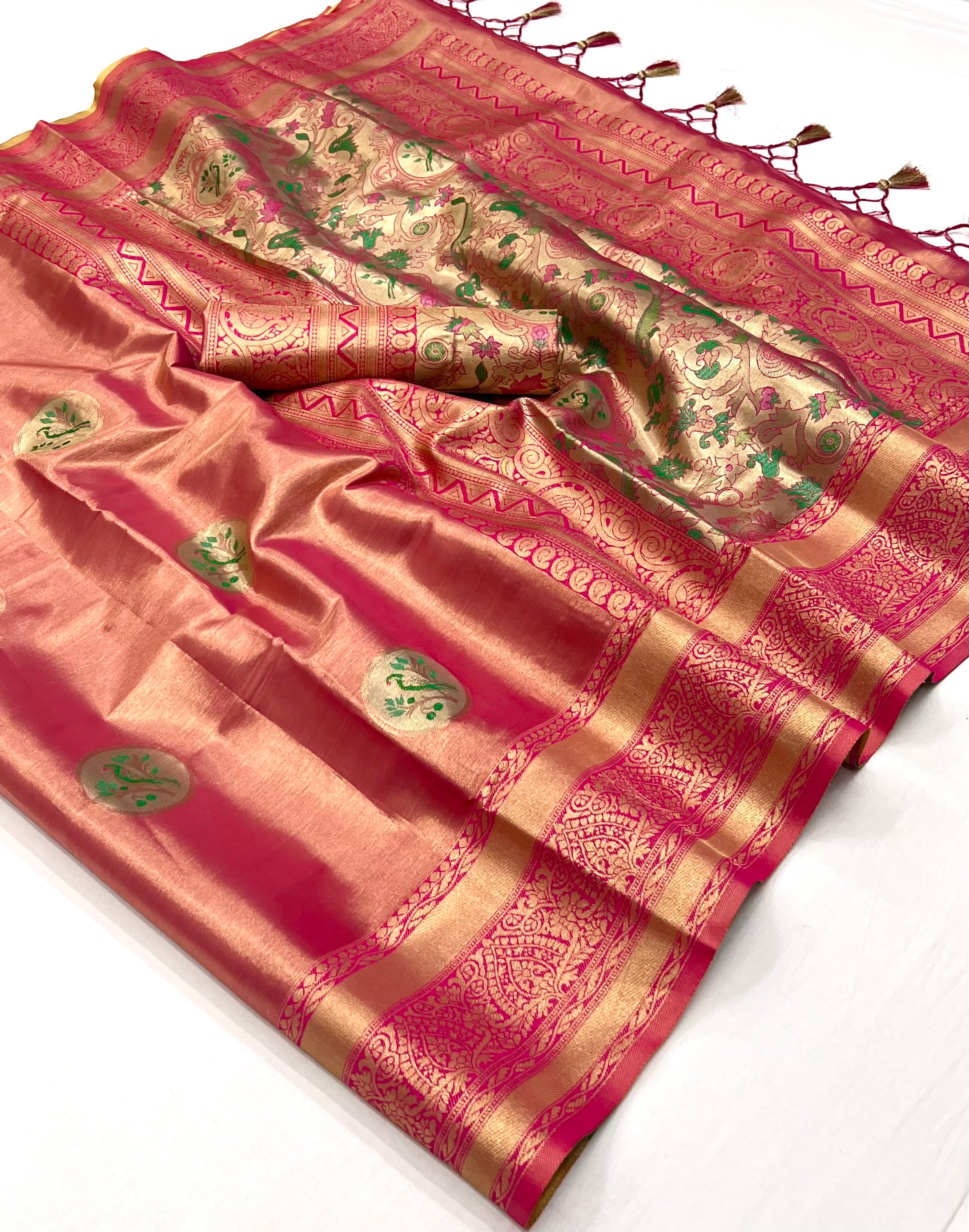 Buy MySilkLove Stiletto Purple Dual Tone Banarasi Silk Saree Online