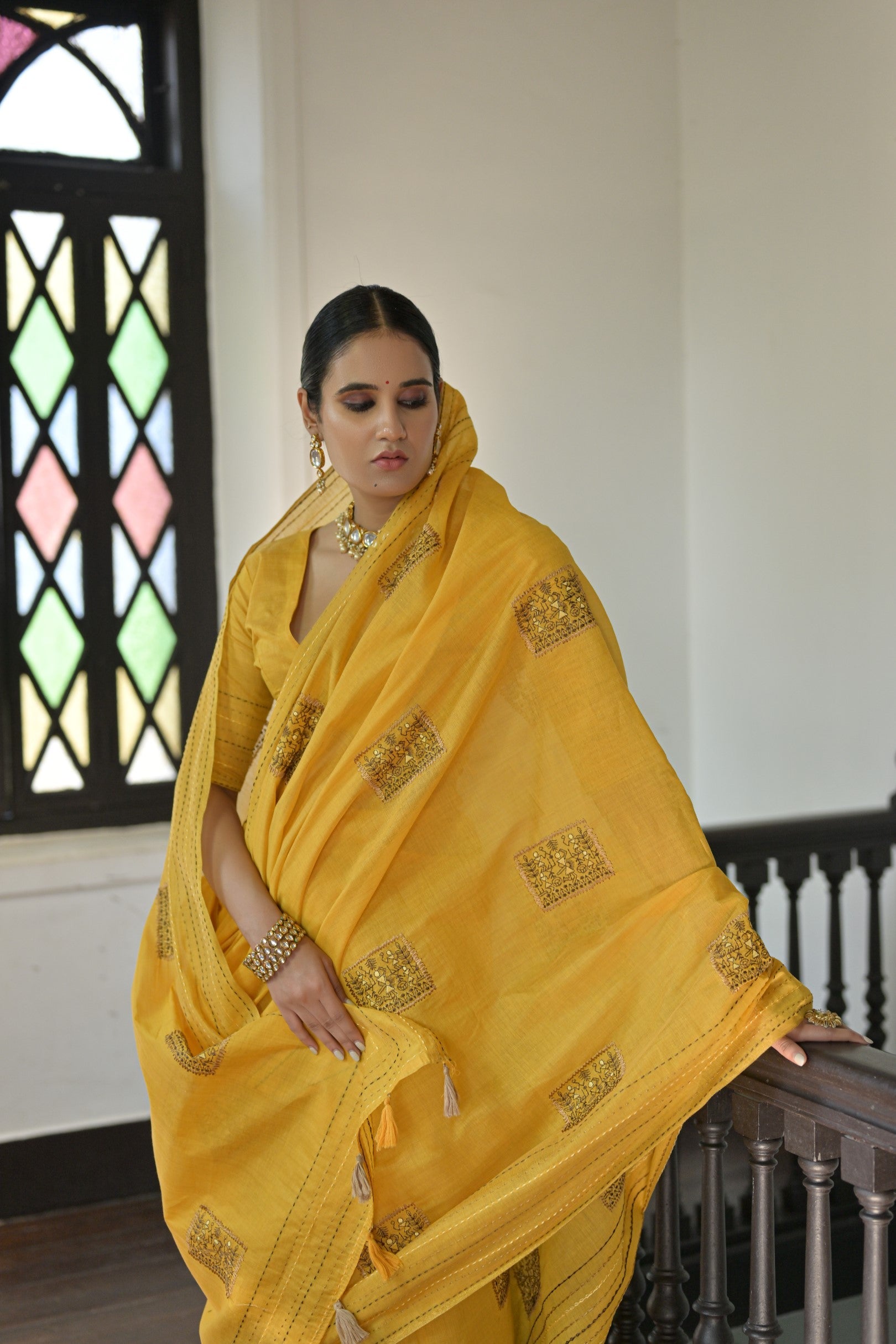 MySilkLove Canary Yellow Linen Soft Silk Saree