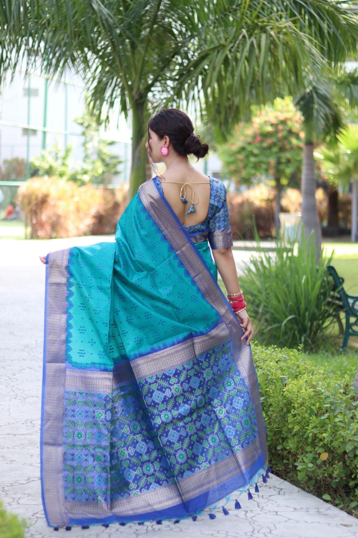 Buy MySilkLove Scooter Blue Soft Tussar Silk Saree Online