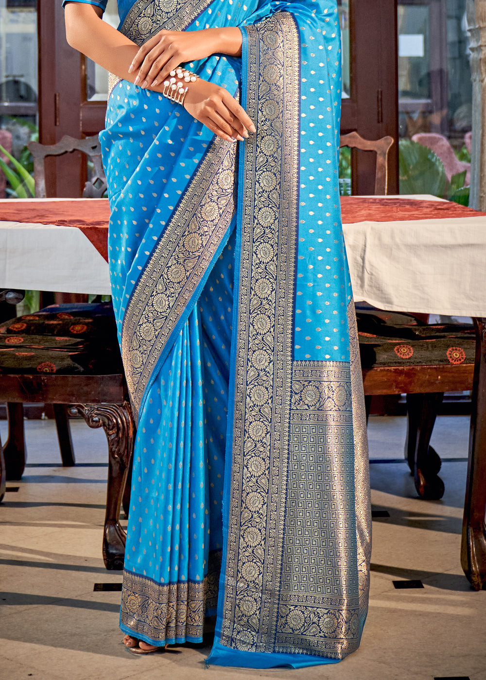 Buy MySilkLove Jelly Bean Woven Banarasi Silk Saree Online