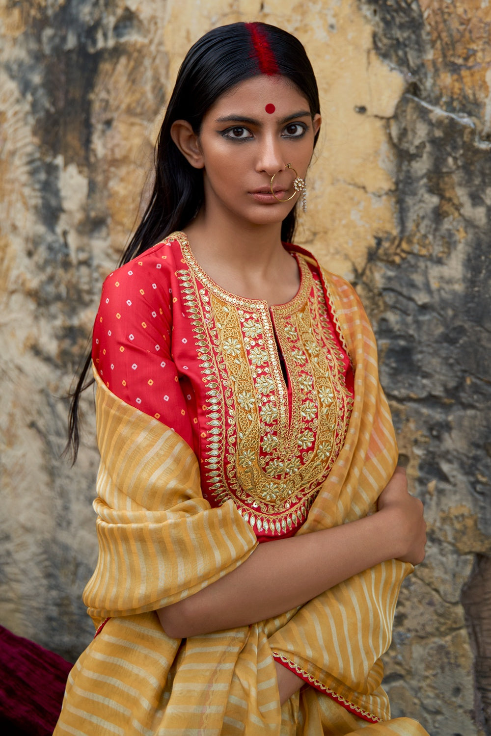 MySilkLove Apache Yellow Woven Organza Silk Saree