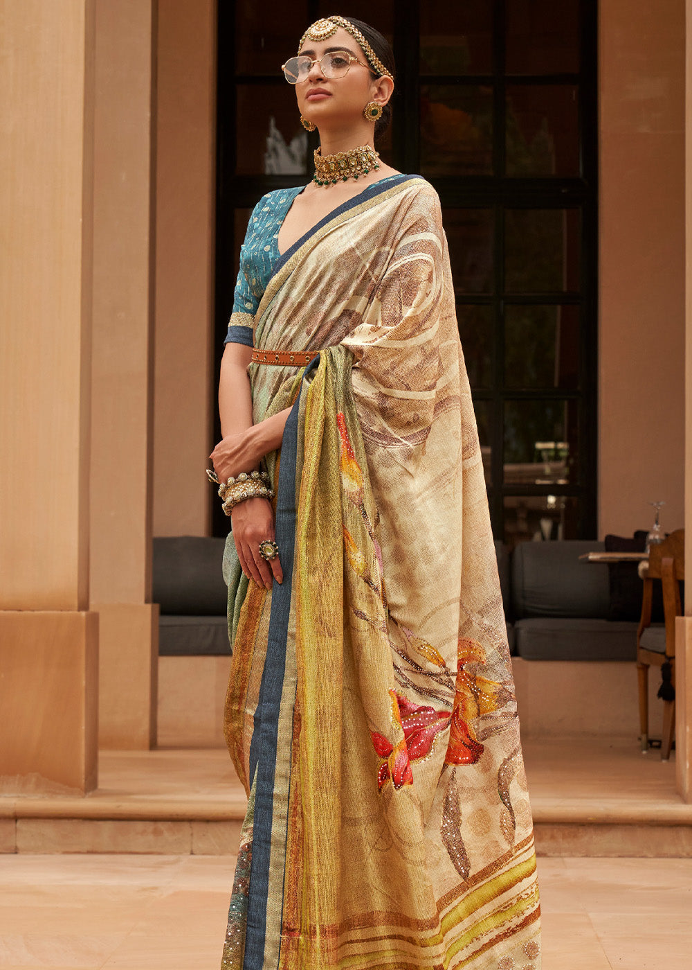 Buy MySilkLove Chenin Yellow Printed Patola Soft Silk Saree Online