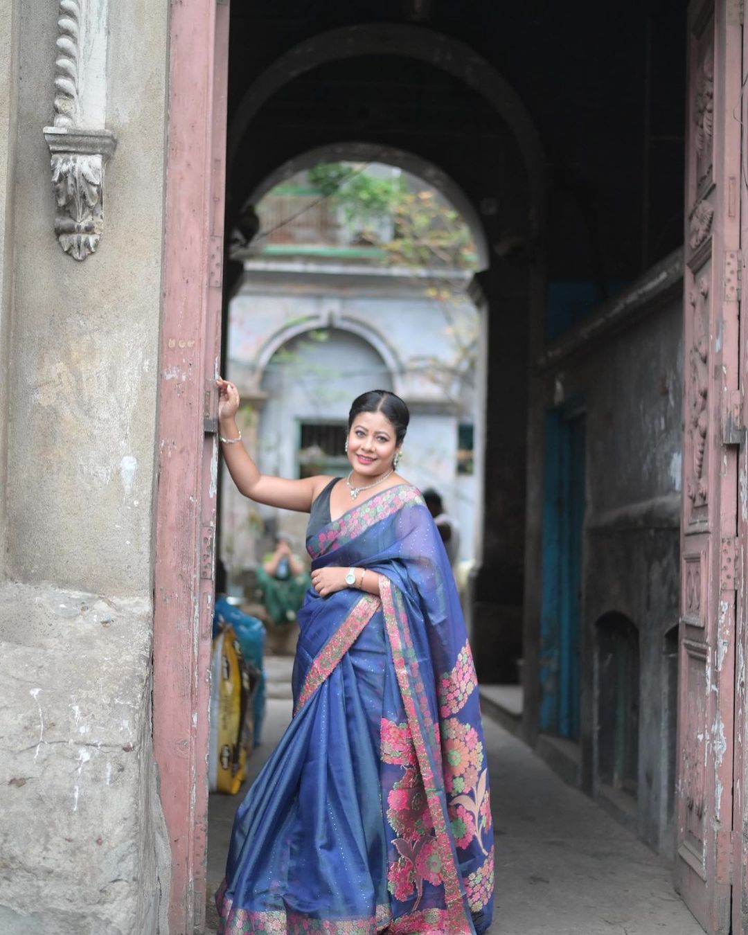 Buy MySilkLove San Juan Blue Woven Dual Tone Organza Banarasi Silk Saree Online