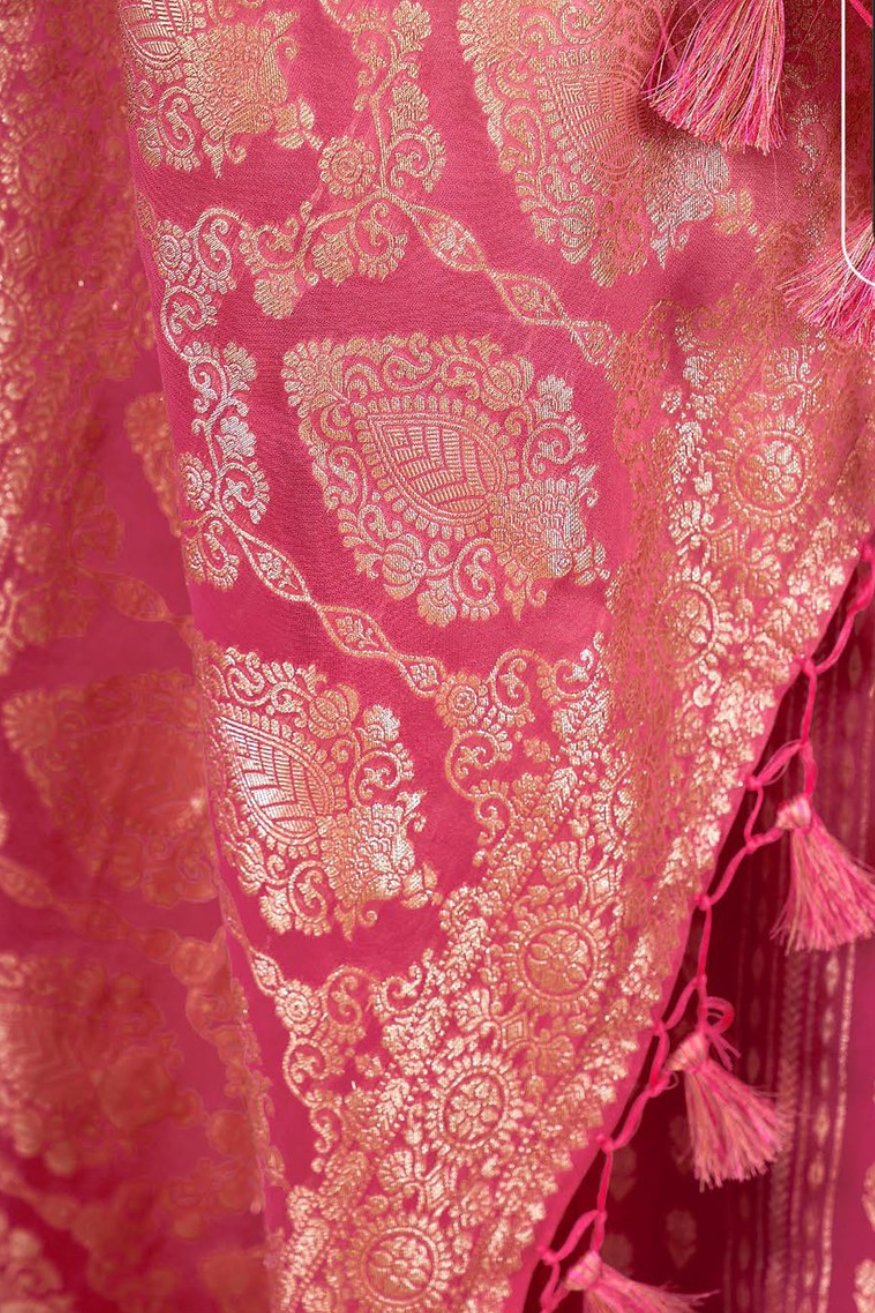 Buy MySilkLove Pink Sherbert Designer Banarasi Saree Online