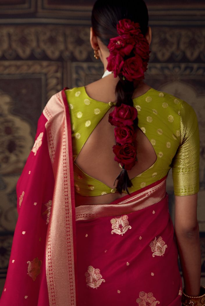 MySilkLove Paprika Red Designer Banarasi Silk Saree