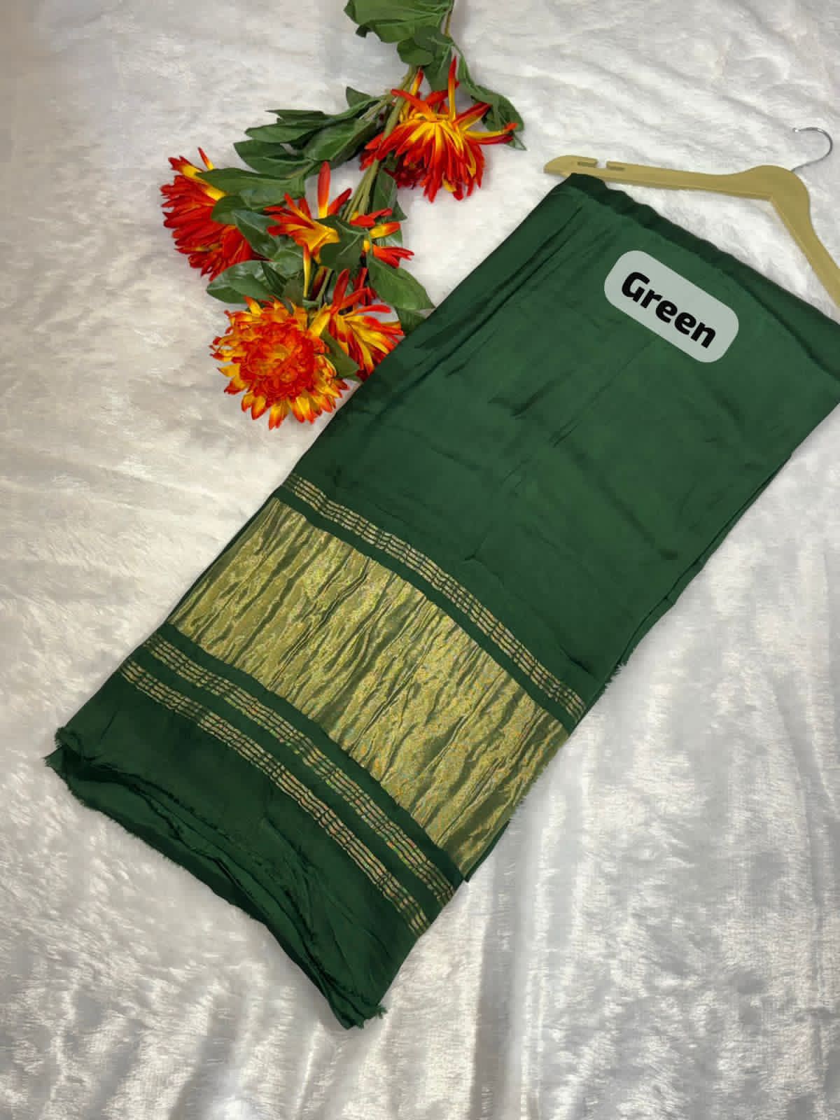 Buy MySilkLove Terracotta Orange Modal Pure Gajji Silk Saree with Lagdi Zari Pallu Saree Online