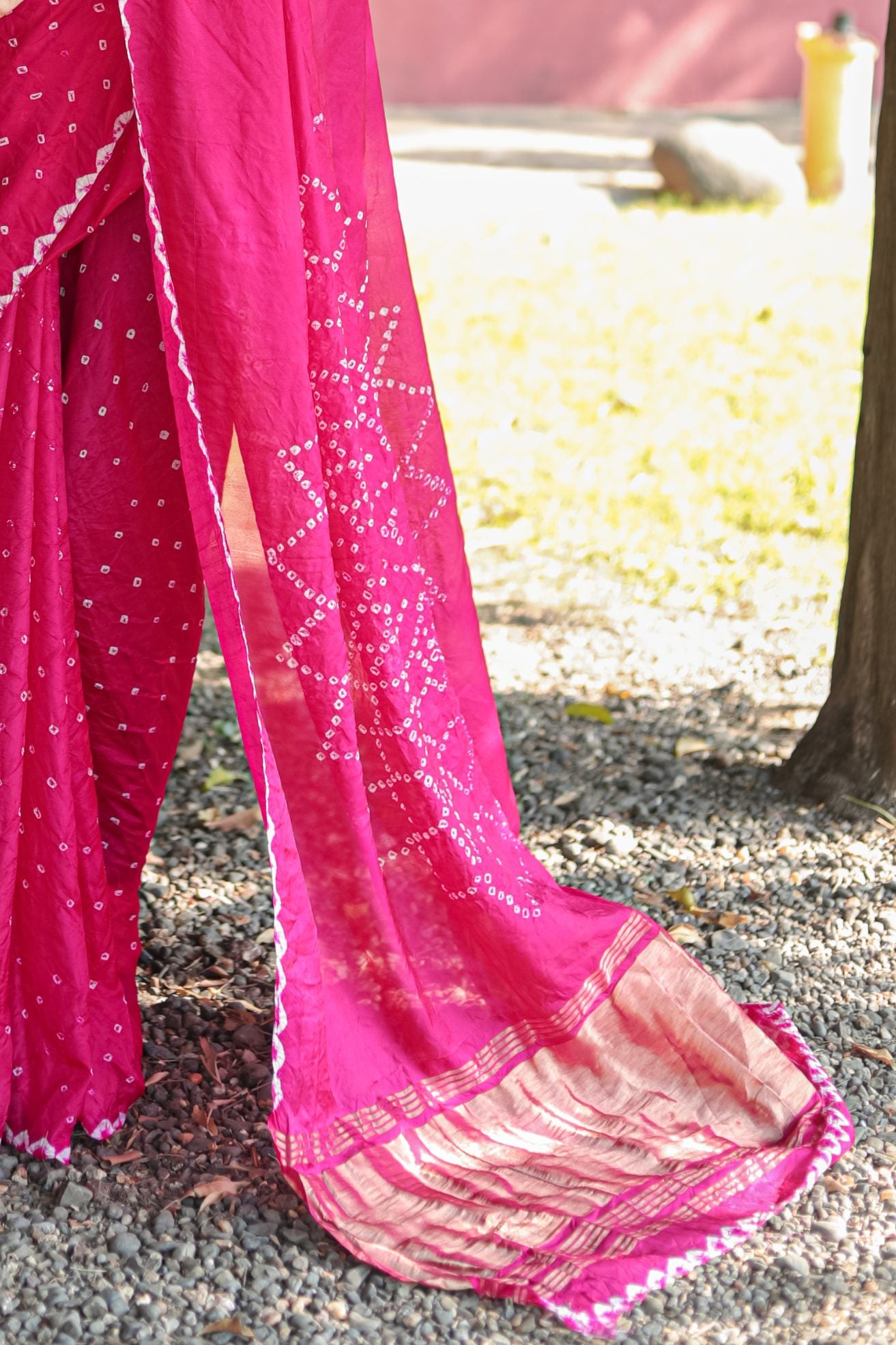 Buy MySilkLove Mystic Pearl Pink Designer Bandhani Printed Saree Online