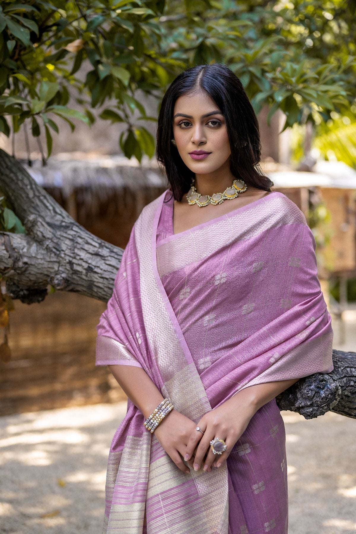 Buy MySilkLove Eggplant Purple Cotton Saree Online