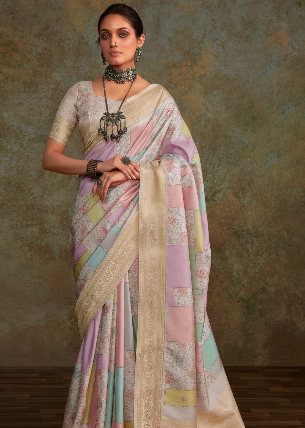 Buy MySilkLove Pharlap Pink Shade Digital Printed Soft Silk Saree Online