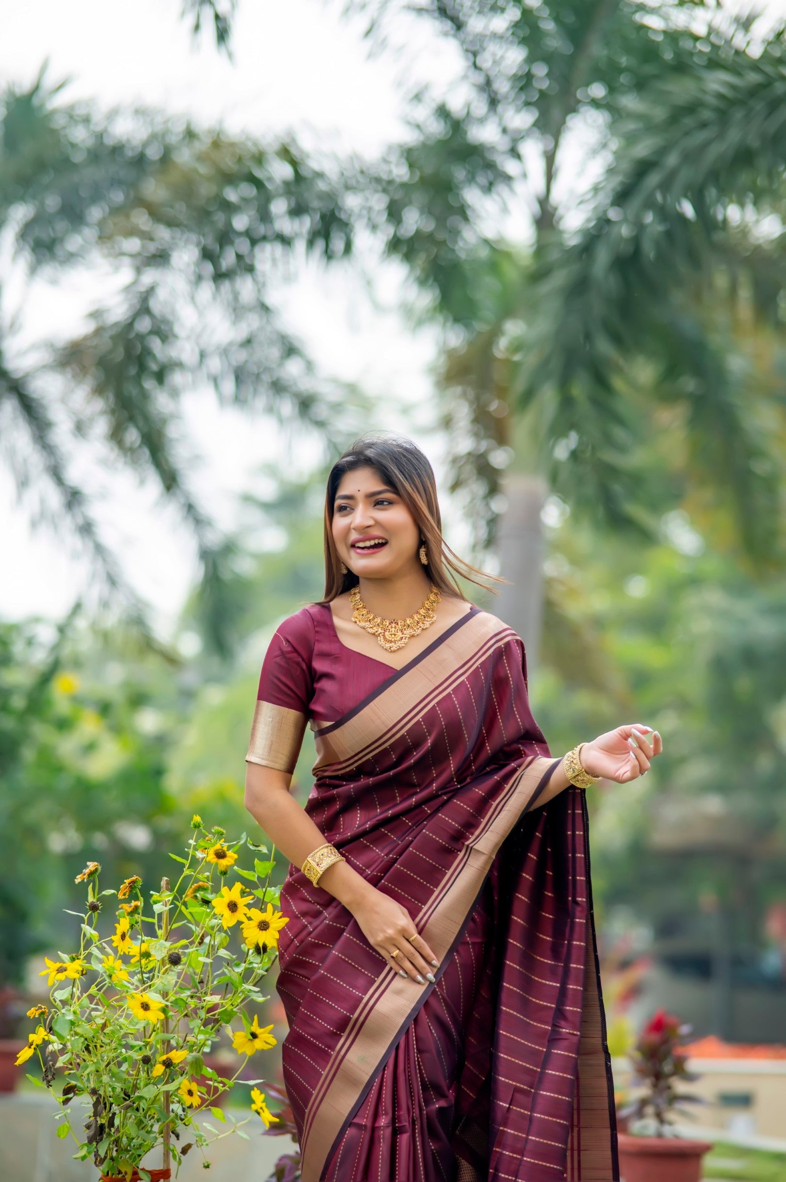 Buy MySilkLove Mystic Maroon Woven Raw Silk Saree Online