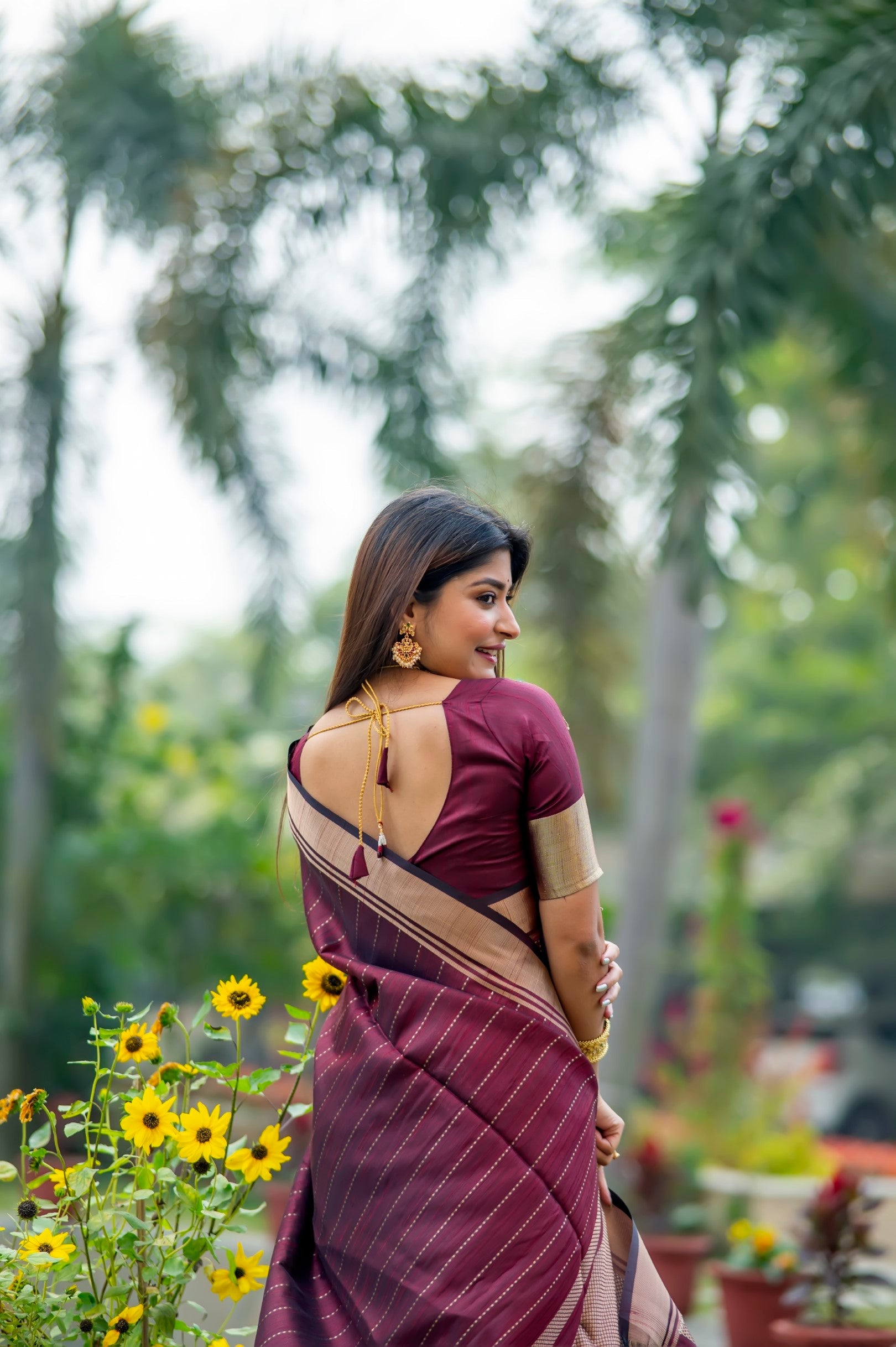 Buy MySilkLove Mystic Maroon Woven Raw Silk Saree Online