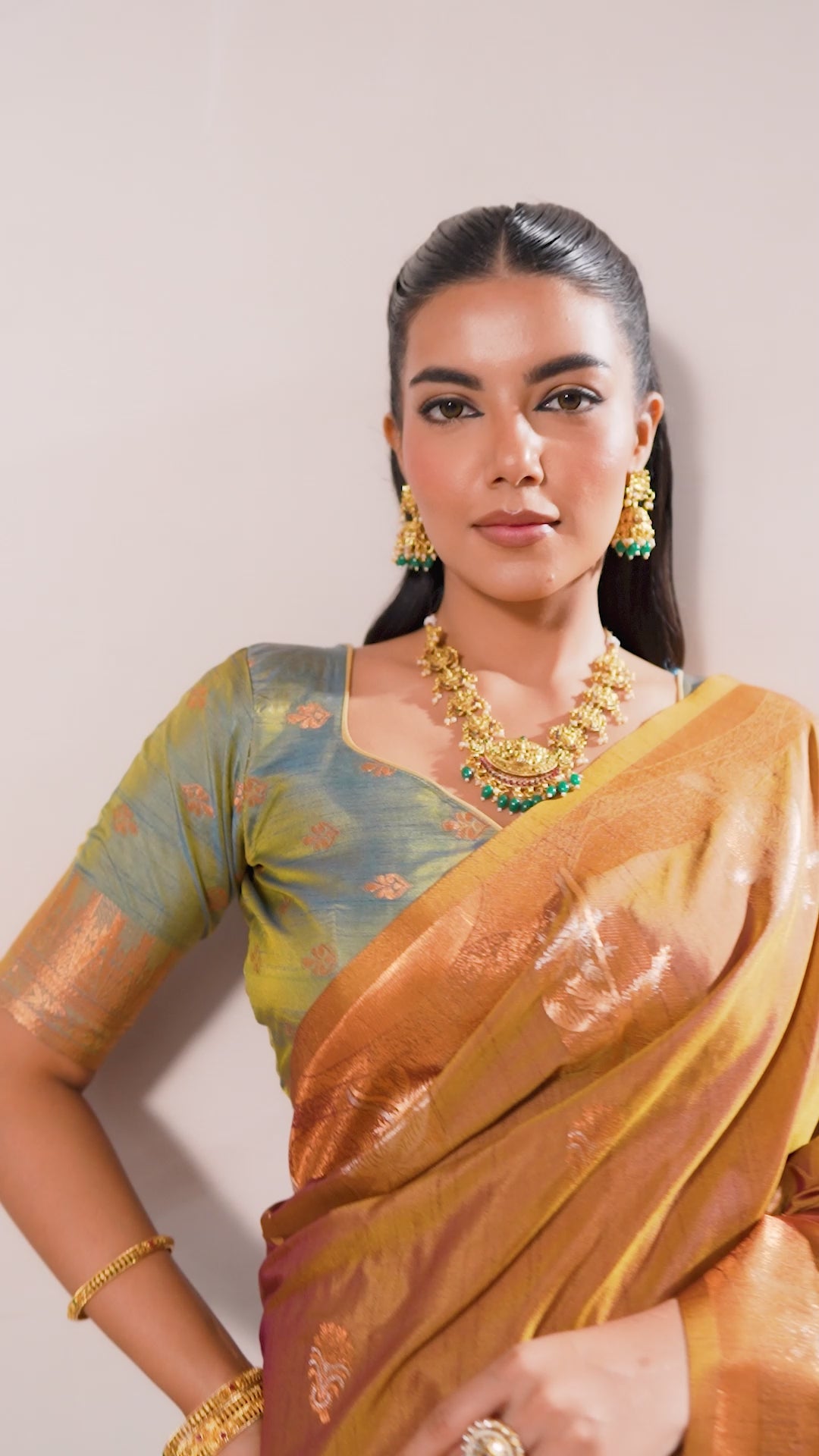 Buy MySilkLove Bister Brown Banarasi Handloom Tussar Saree Online