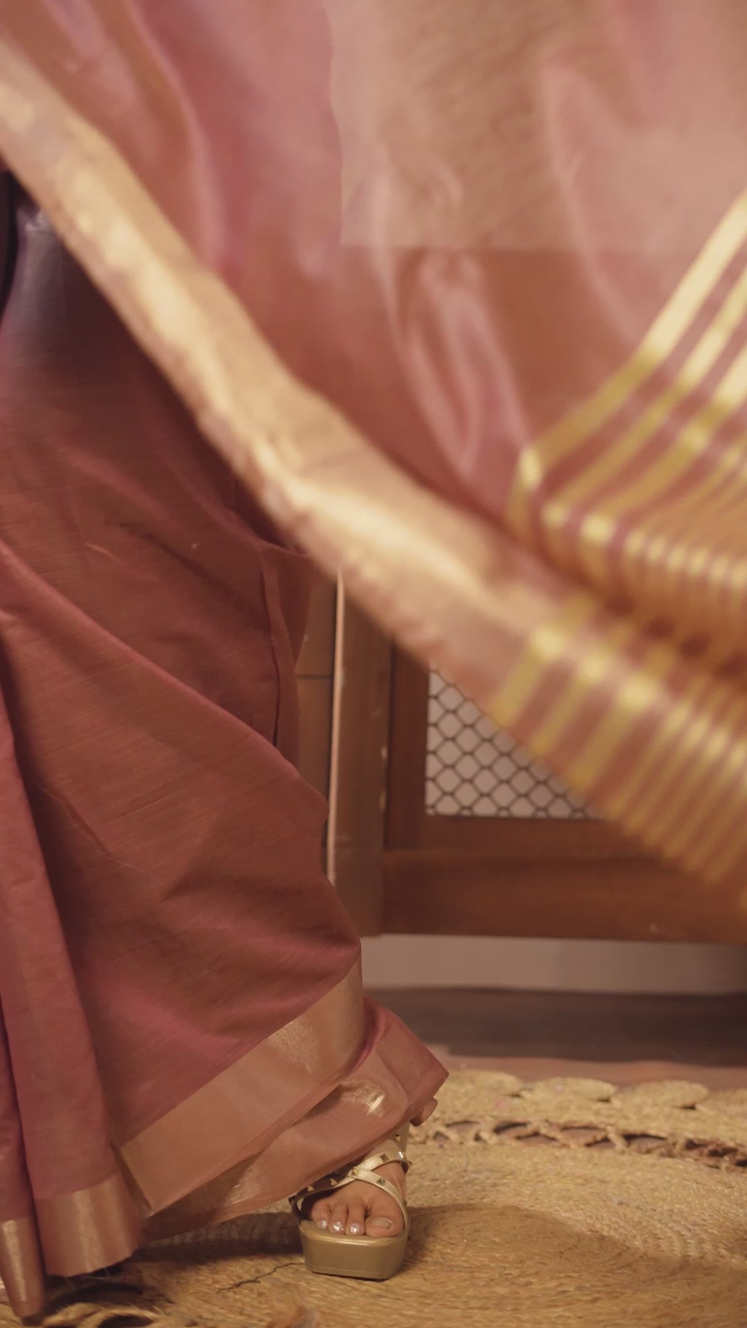 Buy MySilkLove Plum Purple Handloom Cotton Saree Online