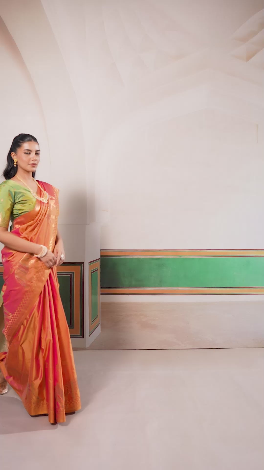 Buy MySilkLove Burnt Orange Banarasi Handloom Saree Online