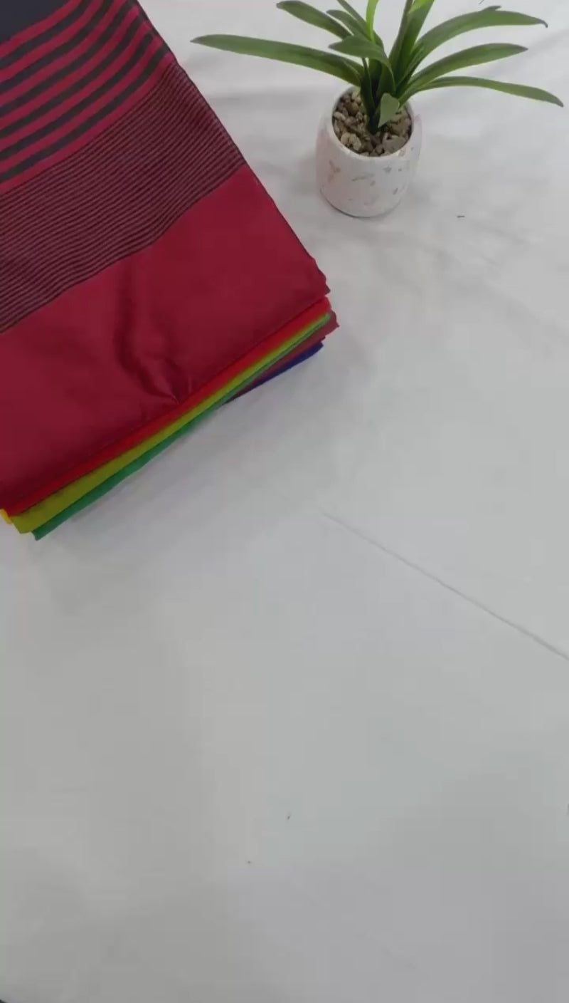 Buy MySilkLove Neon Pink Woven Raw Silk Saree Online