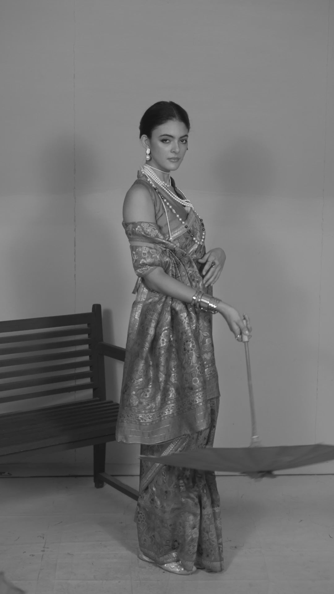 Buy MySilkLove Bistre Brown Kashmiri Handloom Jamewar Saree Online