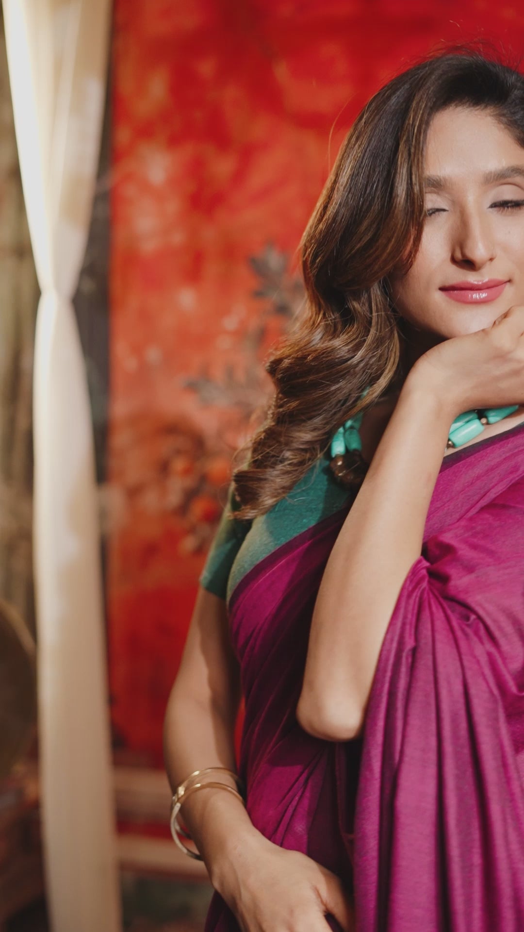 Buy MySilkLove Heather Purple Handloom Mul Mul Cotton Saree Online