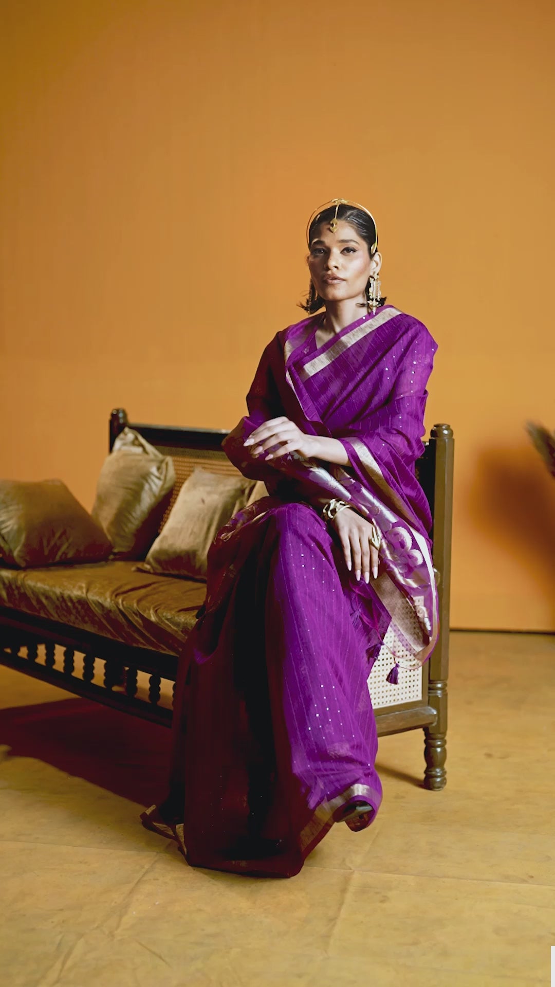 Buy MySilkLove Fuchsia Purple Munga Handloom Cotton Saree Online