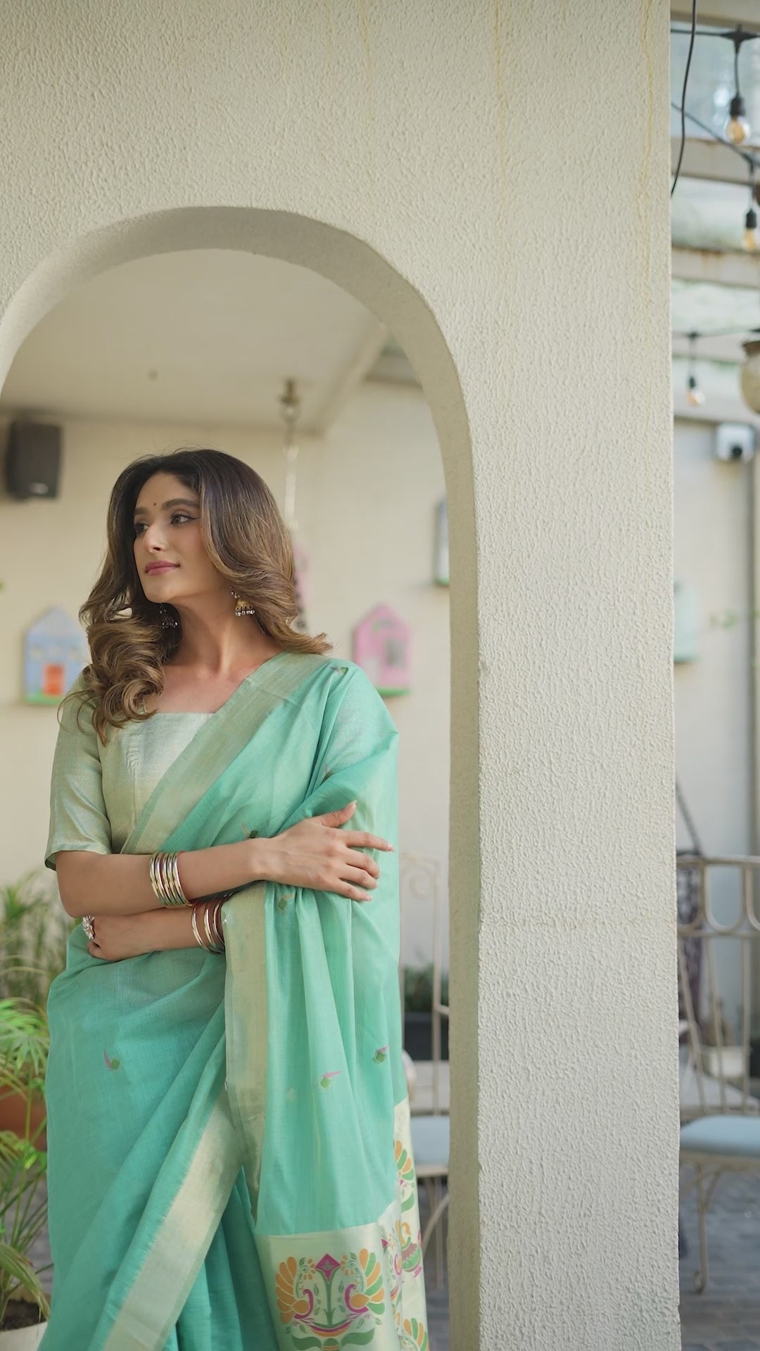 Buy MySilkLove Viridian Green Handloom Cotton Saree Online