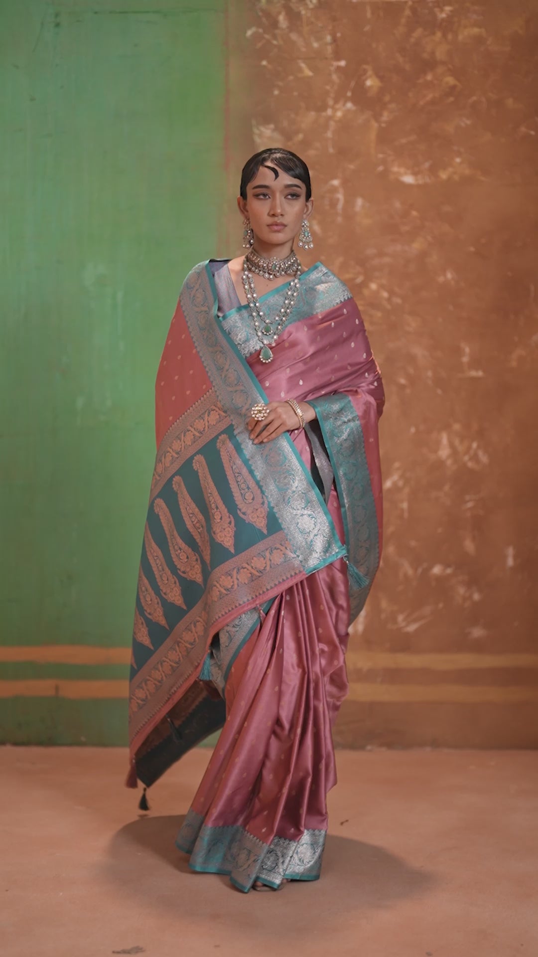 Buy MySilkLove Dolly Pink Handloom Satin Silk Saree Online