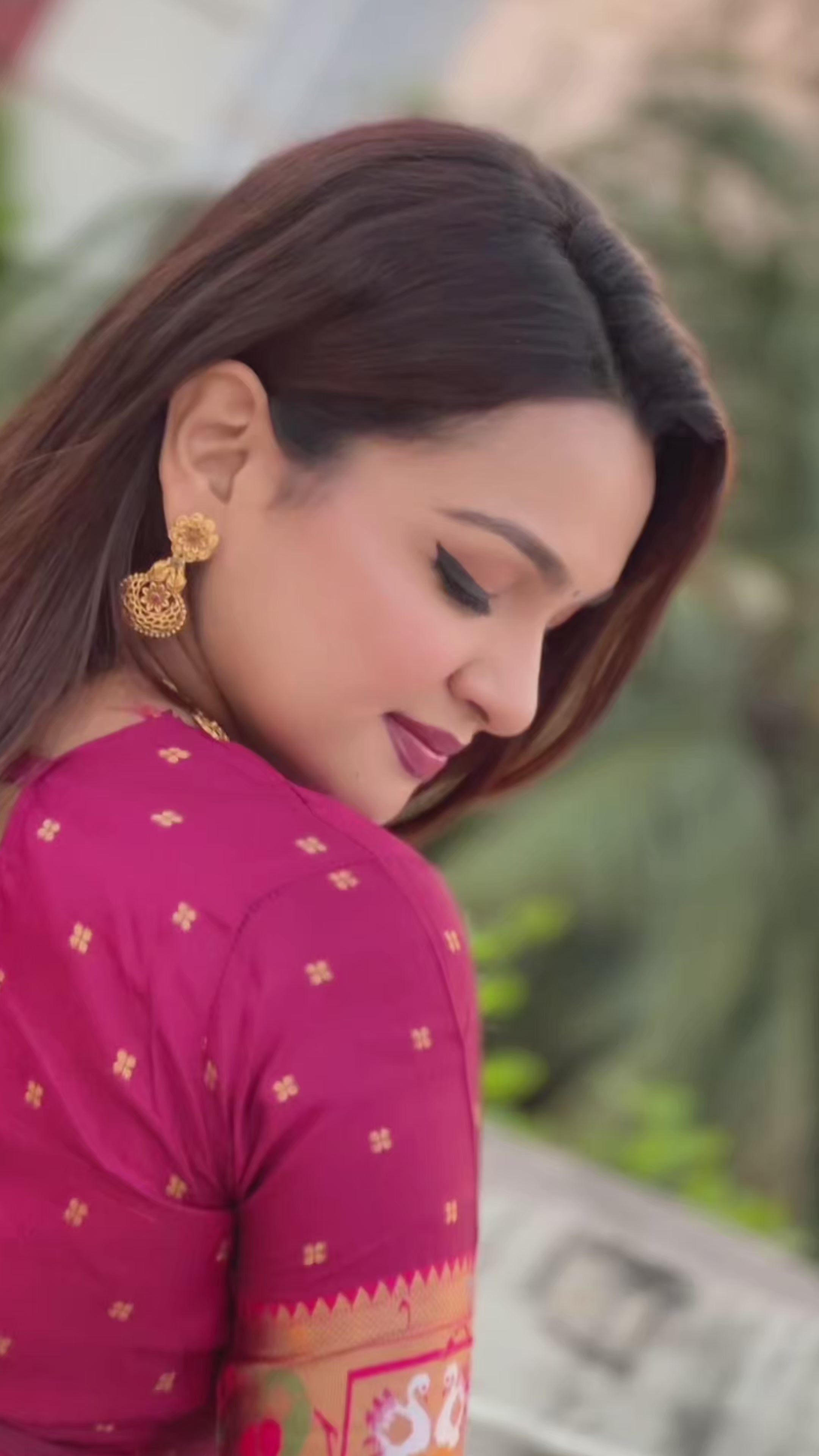 Buy MySilkLove Grape Purple Zari Woven Paithani Saree Online