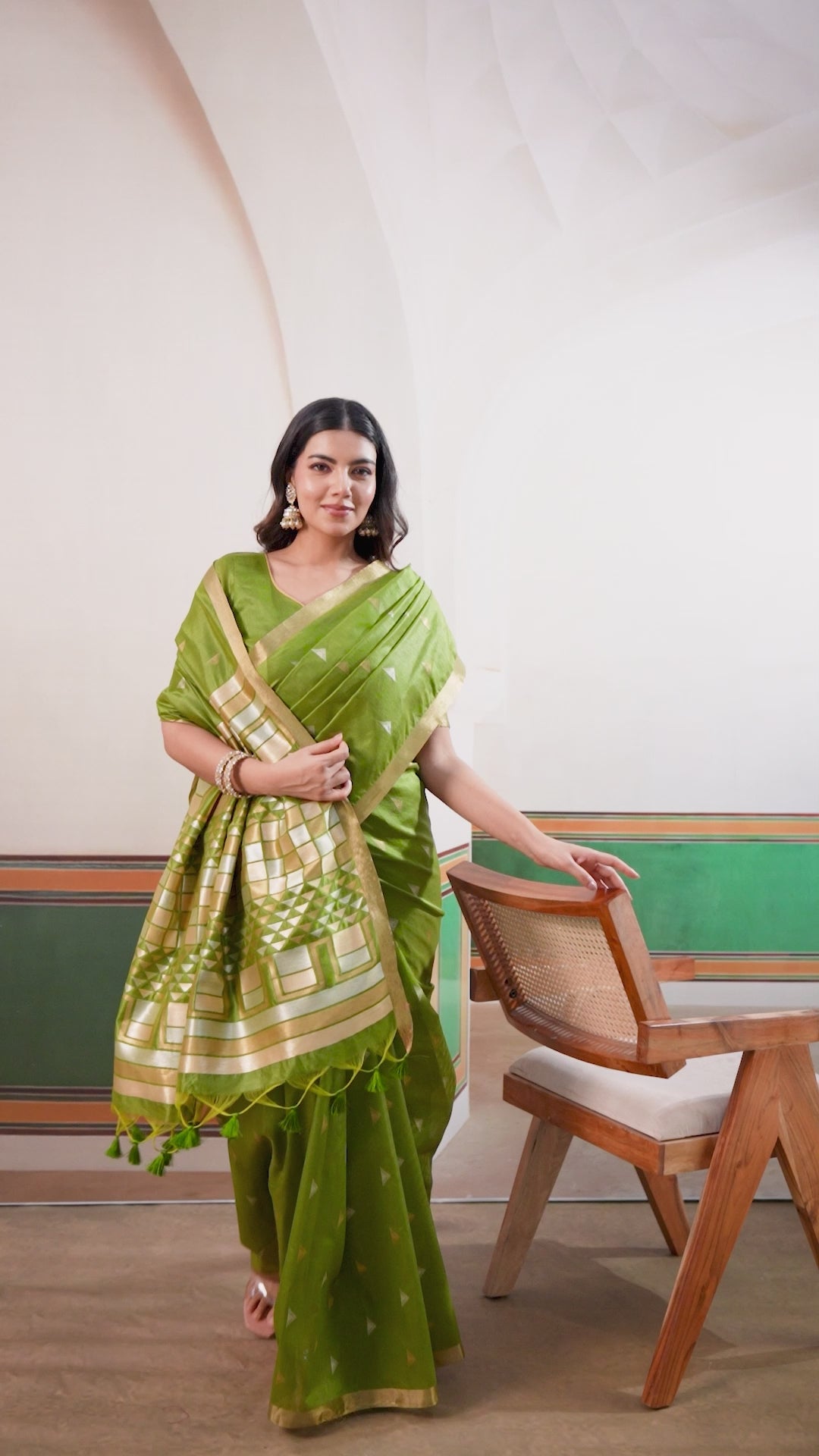 Buy MySilkLove Honeydew Green Tussar Handloom Silk Saree Online