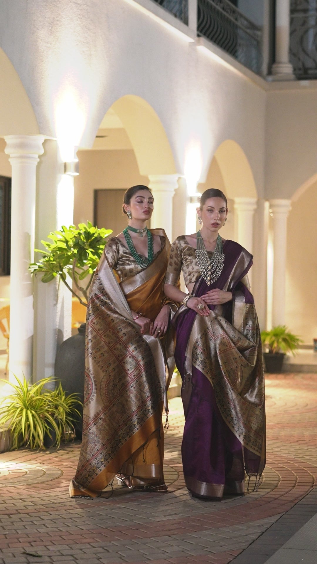 Buy MySilkLove Dark Tan Maroon Tussar Silk Saree Online