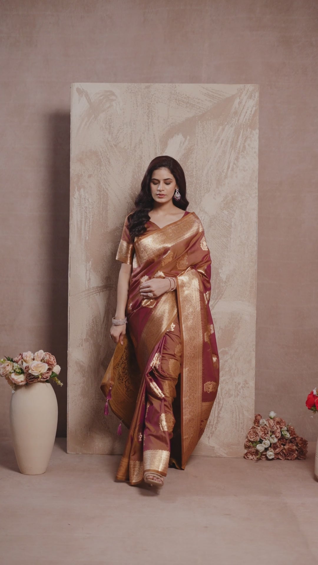Buy MySilkLove Byzantium  Purple Woven Banarasi Soft Silk Saree Online