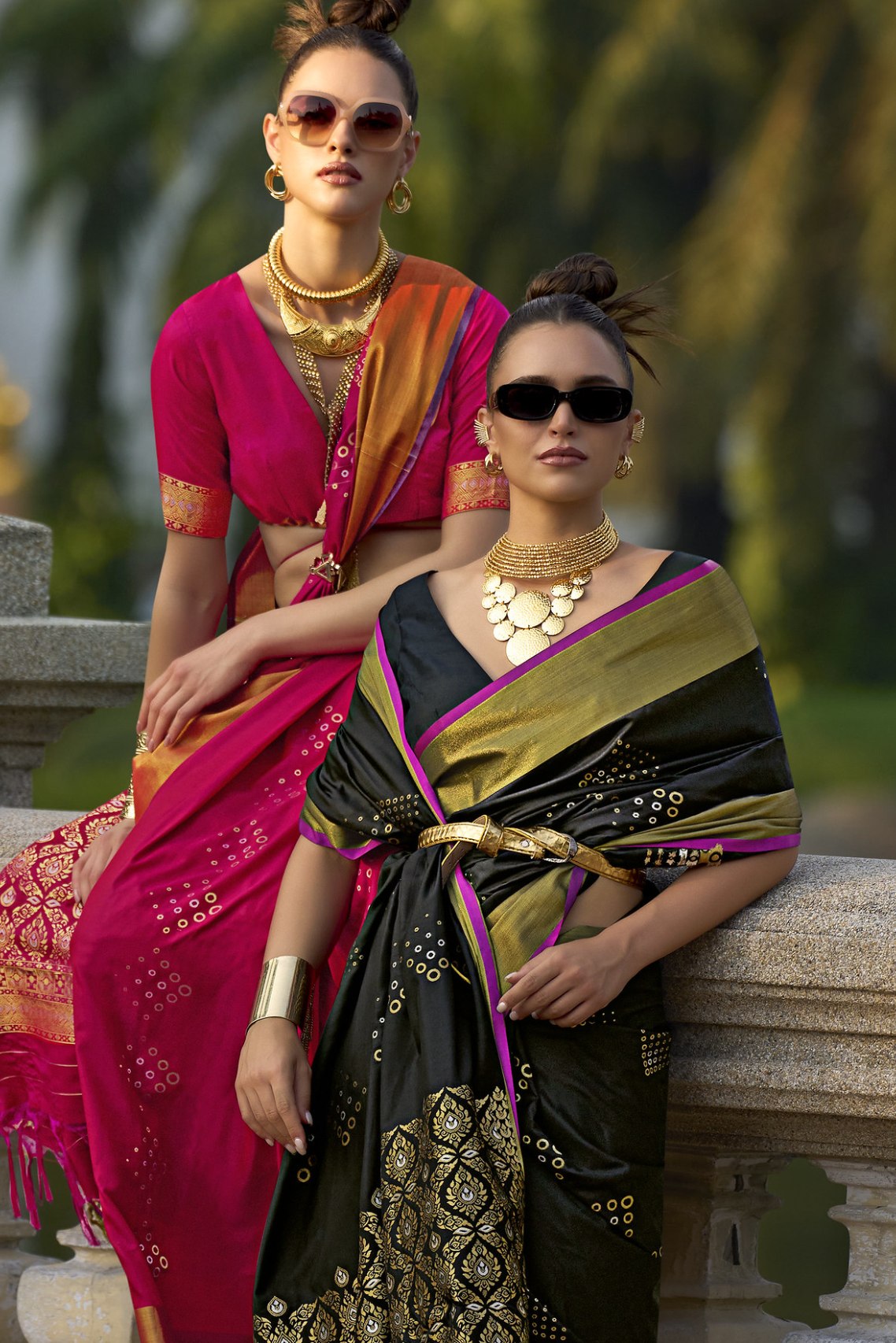 Buy MySilkLove Lipstick Pink Banarasi Handloom Saree Online