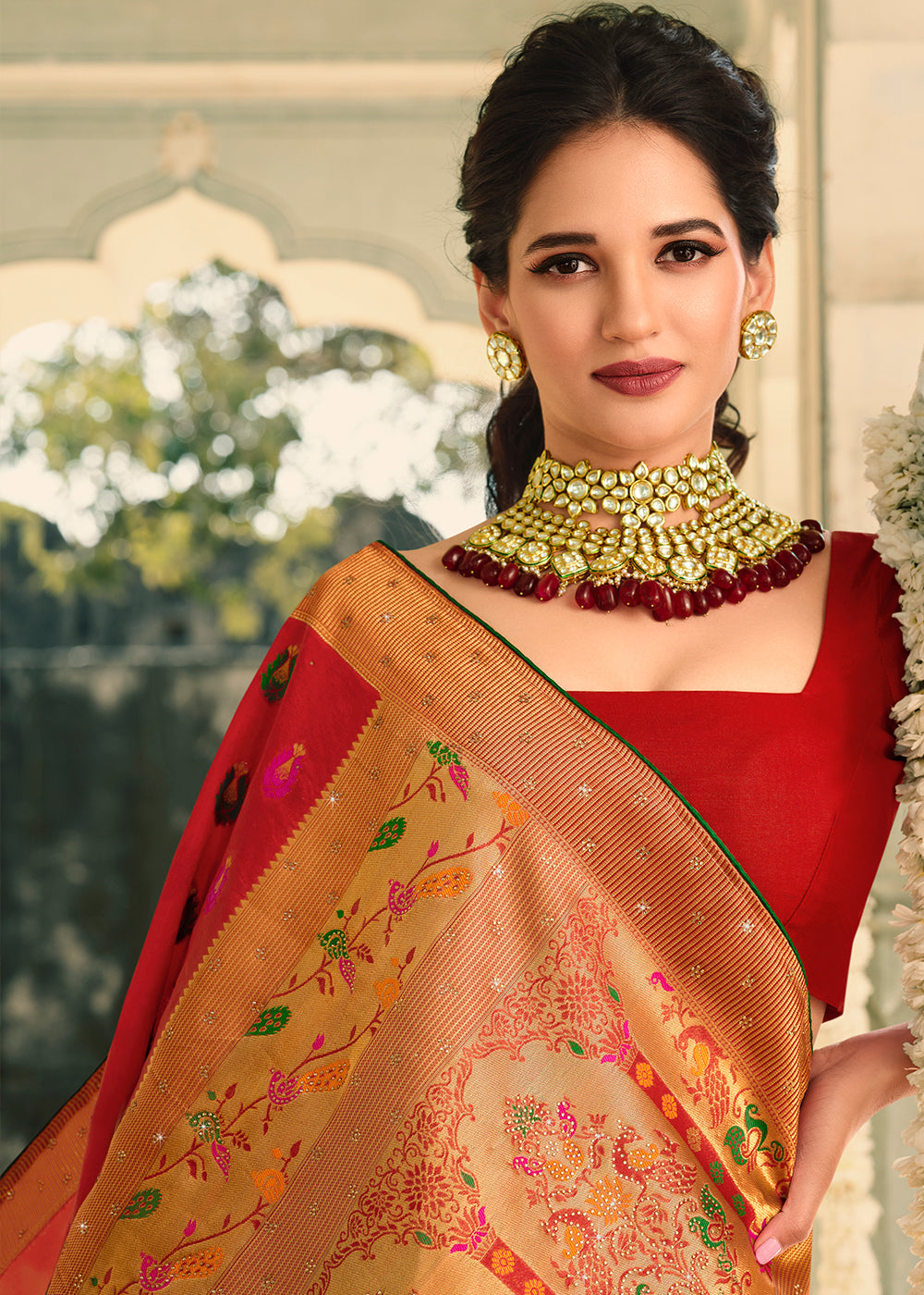 MySilkLove Old Brick Red Woven Banarasi Silk Saree