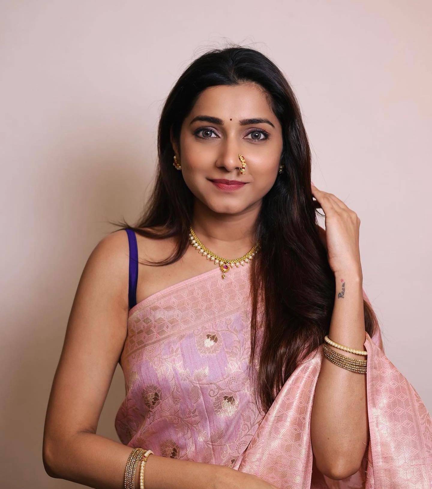 Buy MySilkLove Copper Rose Purple Tussar Woven Silk Saree Online