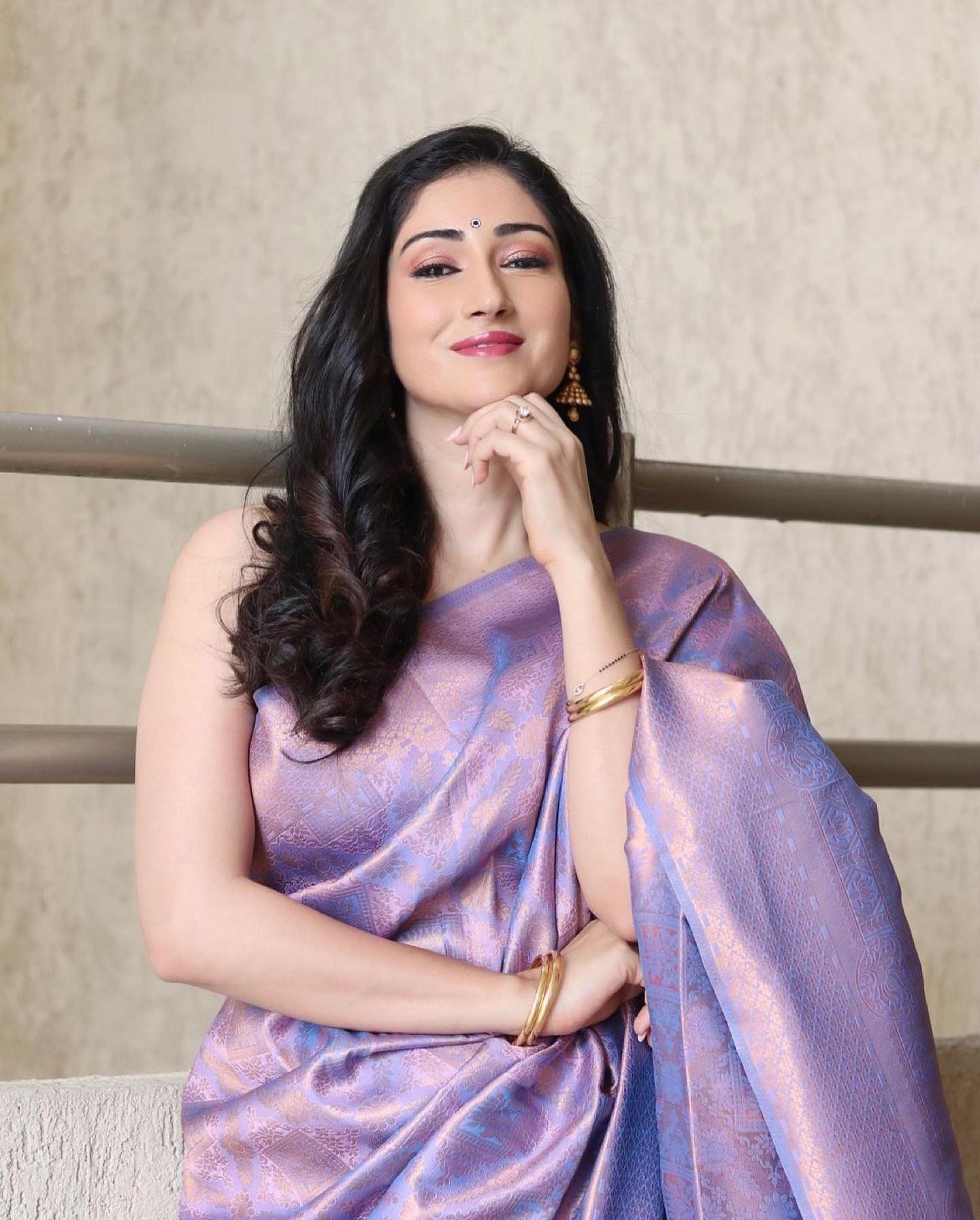 Buy MySilkLove Kimberly Purple Kanjivaram Woven Silk Saree Online