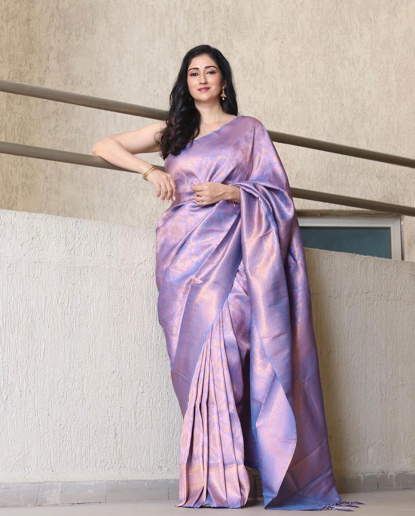 Buy MySilkLove Kimberly Purple Kanjivaram Woven Silk Saree Online