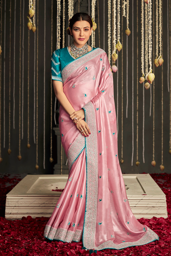 Buy MySilkLove Beauty Bush Pink Zari Woven Designer Banarasi Saree Online