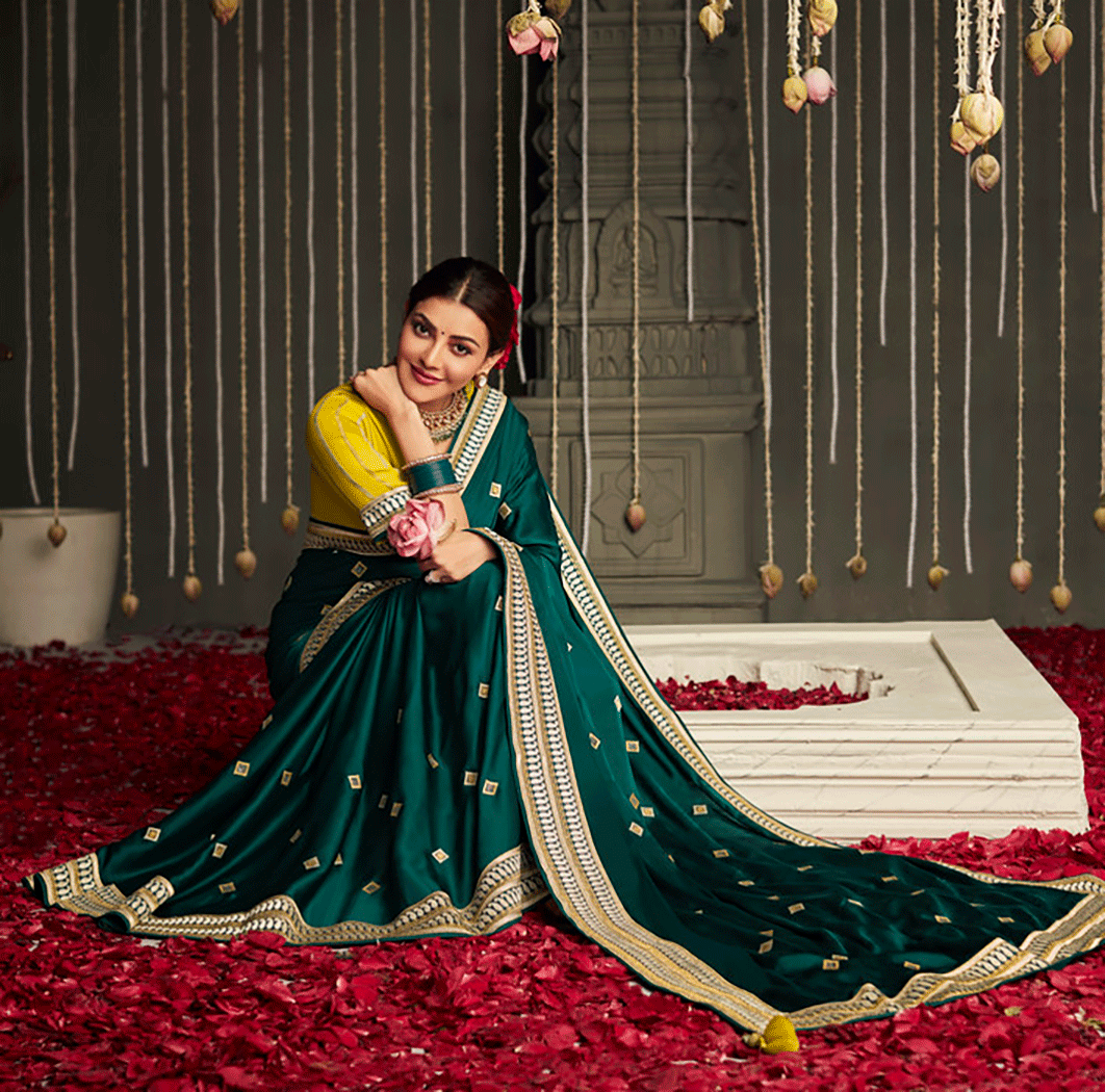 Buy MySilkLove Firefly Green Zari Woven Designer Banarasi Saree Online