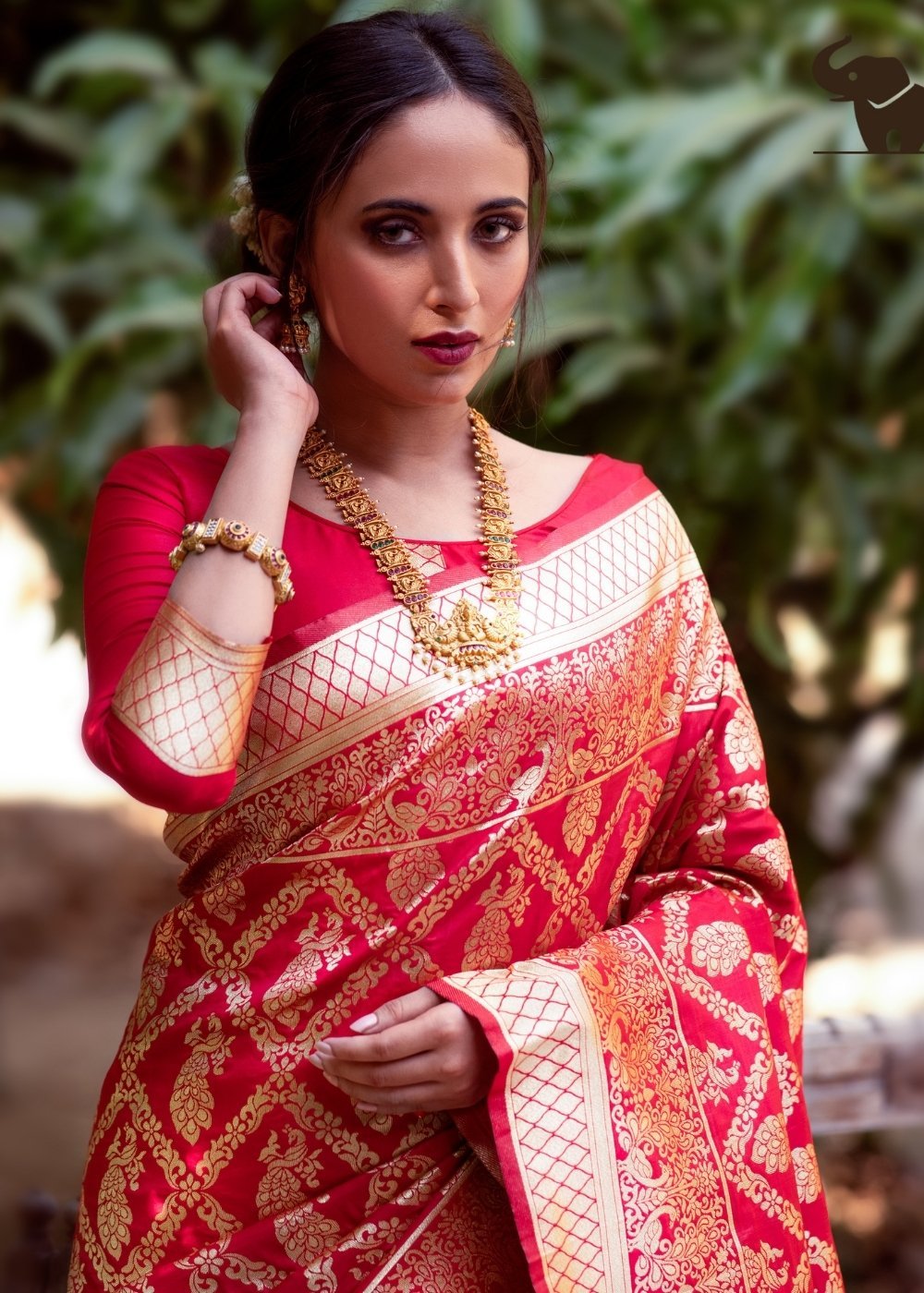 Buy MySilkLove Valencia Pink Handloom Woven Banarasi Silk Saree Online