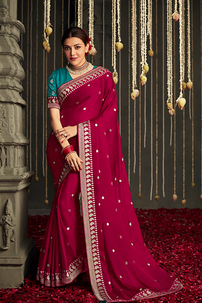 Buy MySilkLove Crail Maroon Zari Woven Designer Banarasi Saree Online