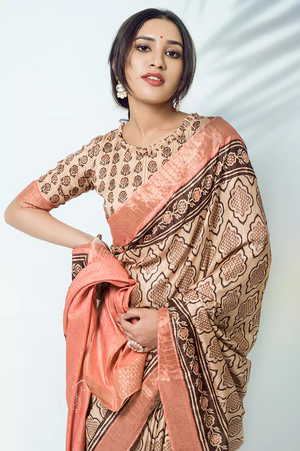 MySilkLove Cameo Brown Soft Kotha Silk Saree