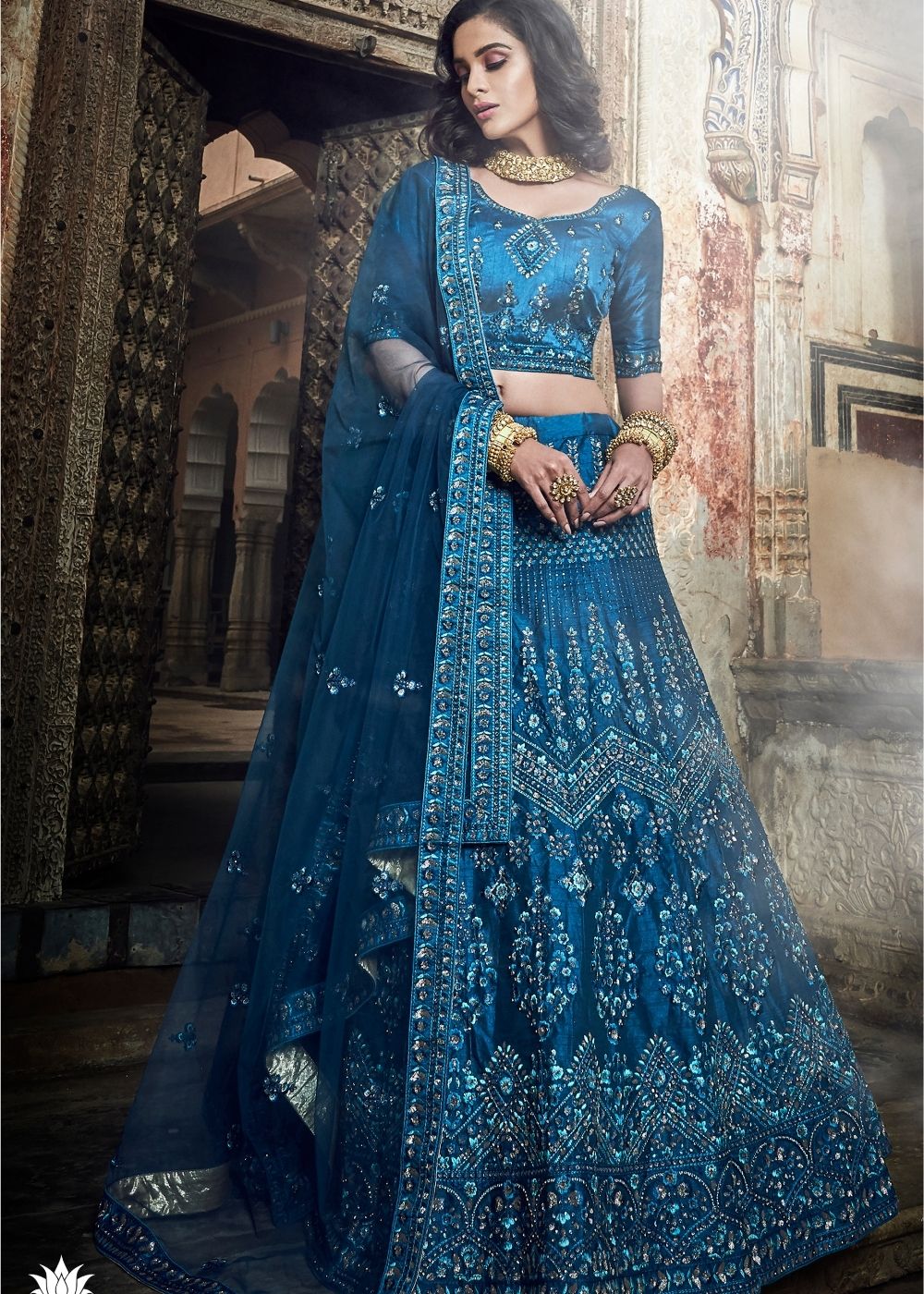 Buy MySilkLove Blumine Art Silk Lehenga Choli Online