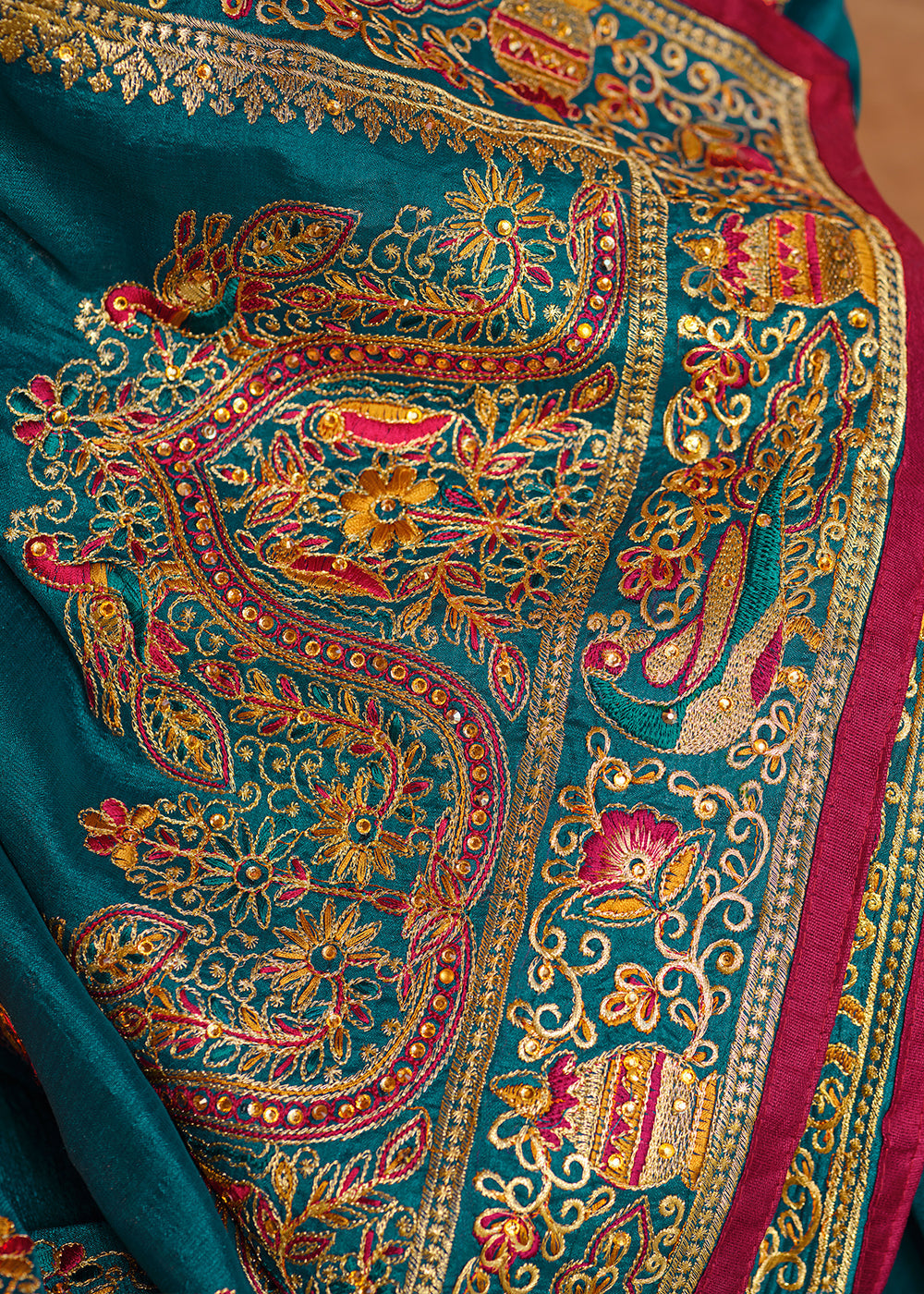 Buy MySilkLove Elephant Blue Woven Banarasi Saree with Embroidery Work Online