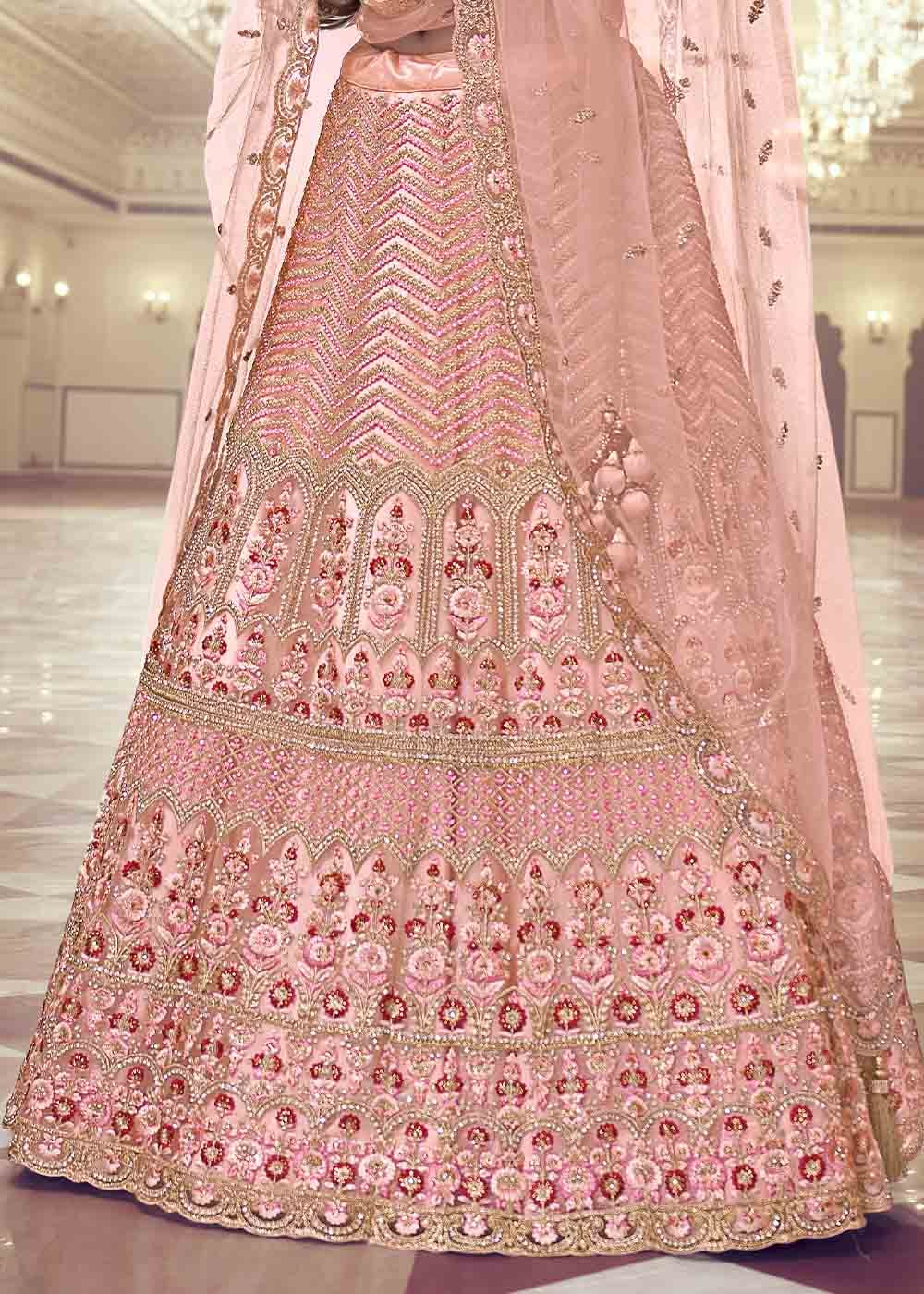 Buy MySilkLove Petite Pink Net Lehenga Choli Online