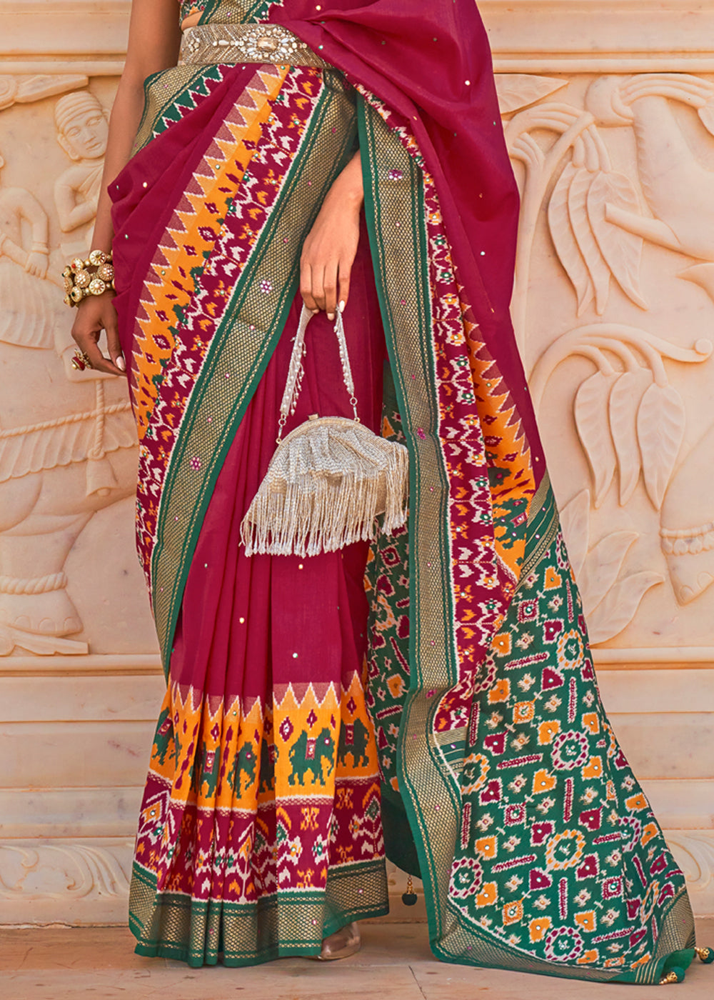 Buy MySilkLove Monarch Red Woven Patola Silk Saree Online