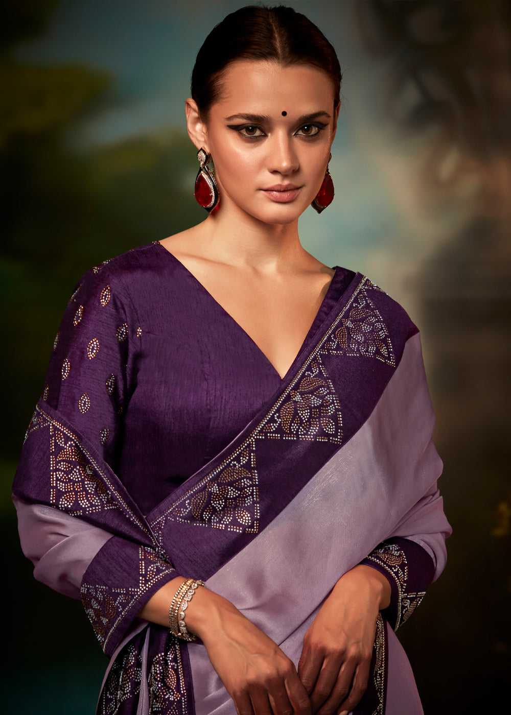 Buy MySilkLove Lily Purple Woven Banarasi Soft Silk Designer Saree Online