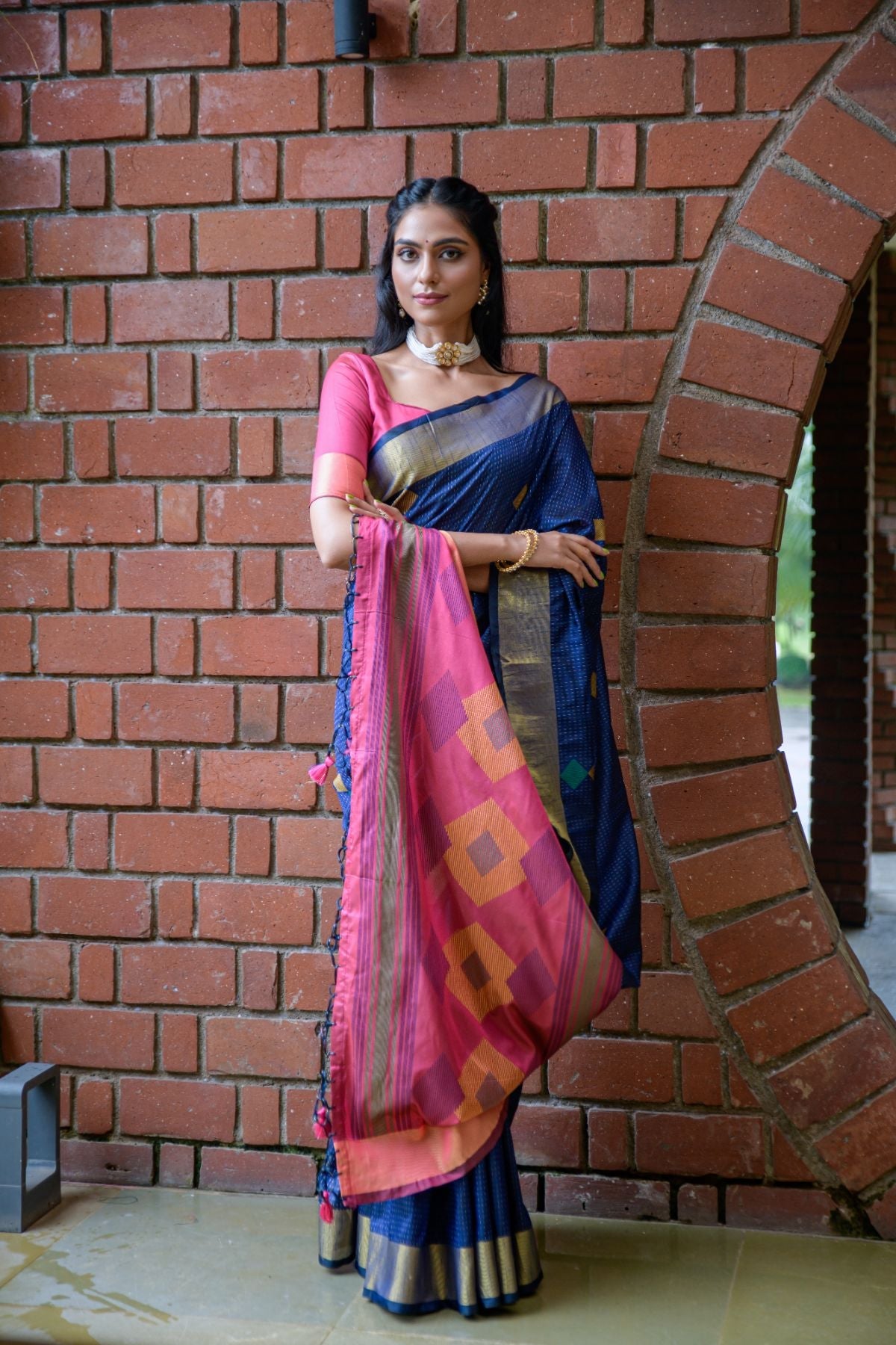 MySilkLove Tropaz Blue Banarasi Raw Silk Saree