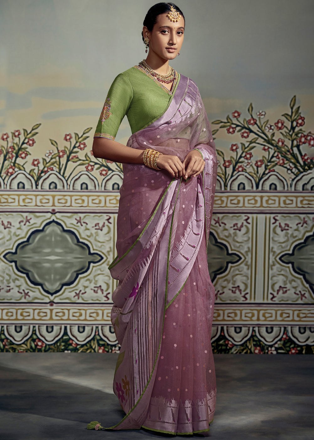 Buy MySilkLove Maverick Purple Woven Soft Silk Saree with Embroidered Blouse Online