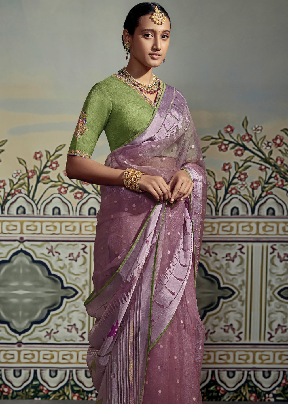 Buy MySilkLove Maverick Purple Woven Soft Silk Saree with Embroidered Blouse Online