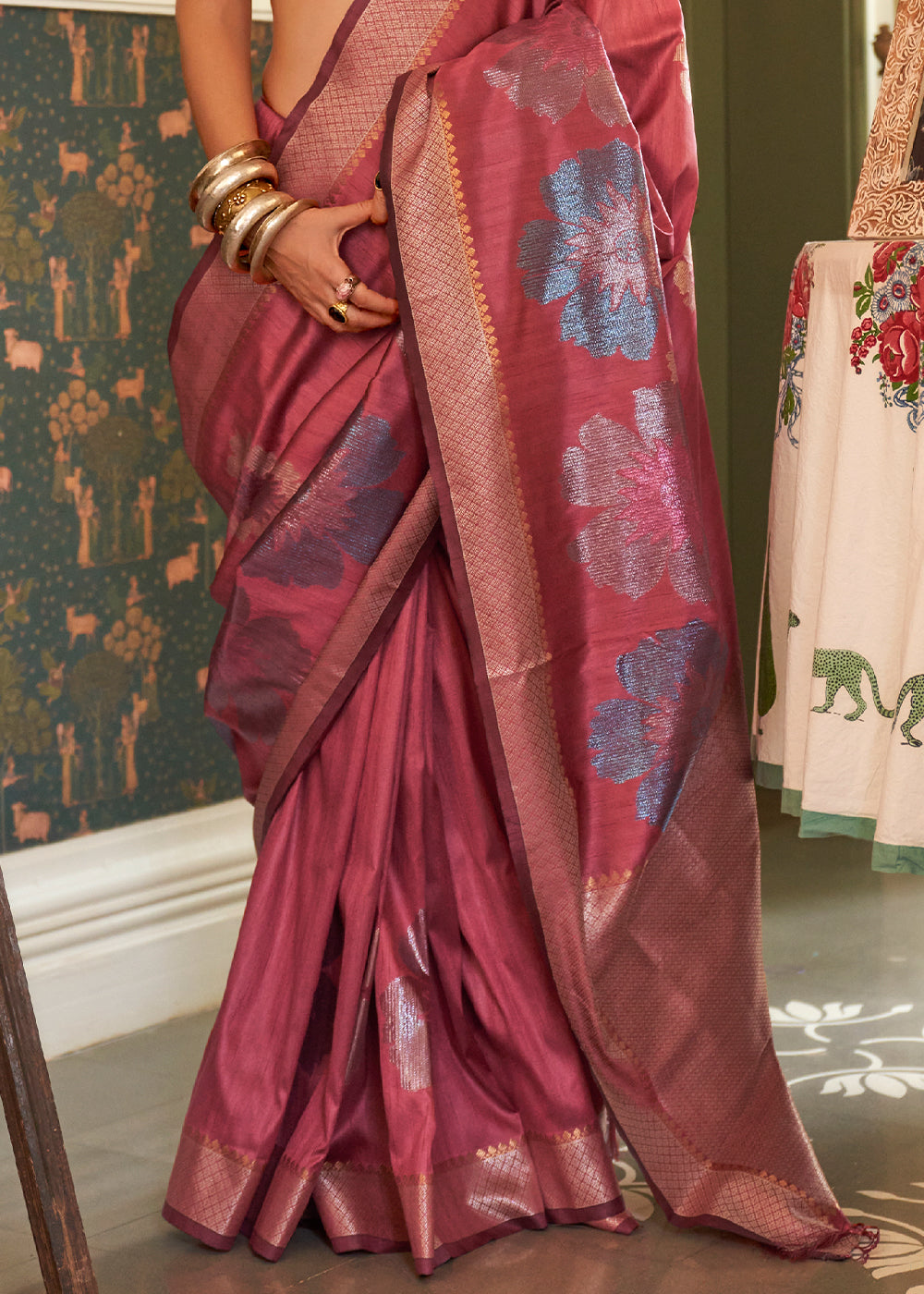 Buy MySilkLove Bittersweet Brown Woven Handloom Banarasi Silk Saree Online