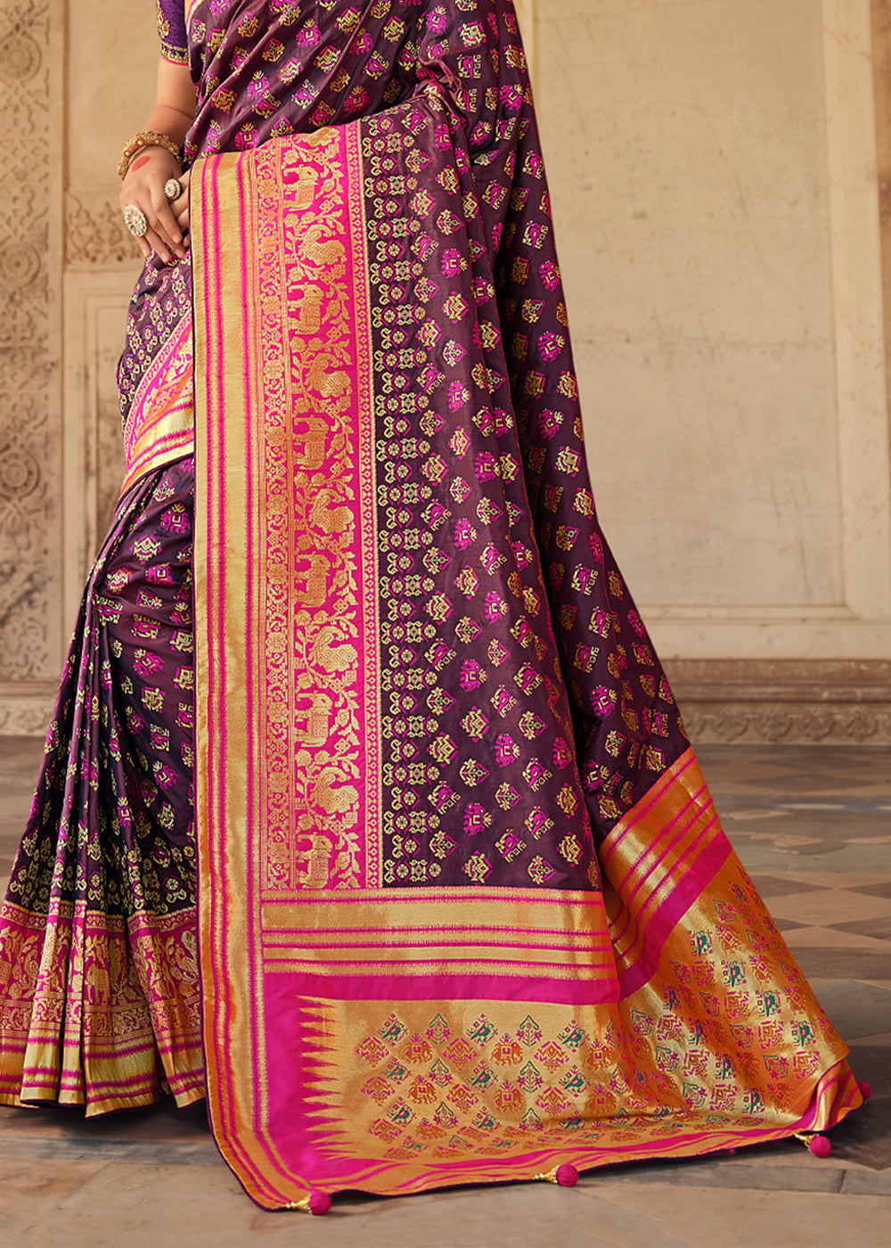 Buy MySilkLove Livid Purple Zari Woven Banarasi Saree with Designer Blouse Online